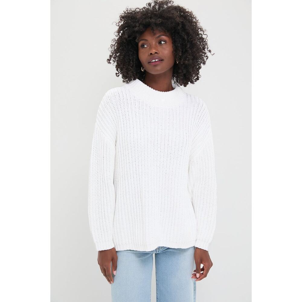 POMANDER PLACE White Cotton Casper Sweater Size XS NWT Retail $108 Tuckernuck